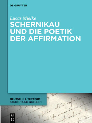 cover image of Schernikau und die Poetik der Affirmation